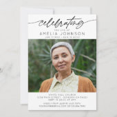 二人の写真メモリアル葬の人生を祝う 招待状 (正面)