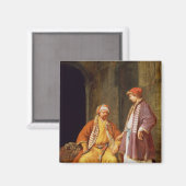 二人の商人が会話する マグネット (正面/裏面)