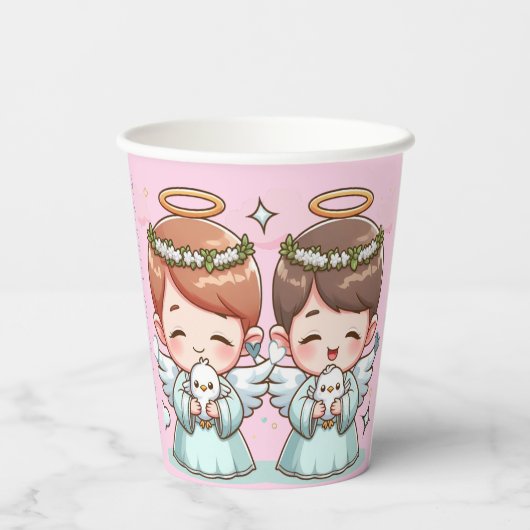 二人の天の保護者 紙コップ (裏面)