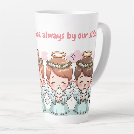 二人の天人 カフェラテマグ (右アングル)