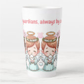 二人の天人 カフェラテマグ (正面)