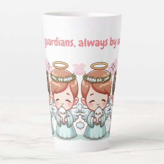 二人の天人 カフェラテマグ (正面)