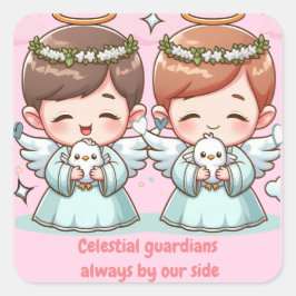 二人の天人 スクエアシール