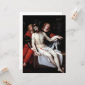 二人の天使に支えられた死んだキリスト（リバルタ） カード (正面/裏面インサイチュ)