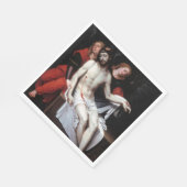 二人の天使に支えられた死んだキリスト(リバルタ) スタンダードランチョンナプキン (角)