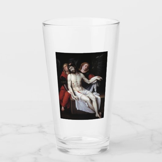 二人の天使に支えられた死んだキリスト（リバルタ） タンブラーグラス (正面)