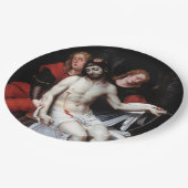 二人の天使に支えられた死んだキリスト（リバルタ） ペーパープレート (アングル)