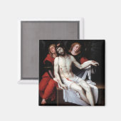 二人の天使に支えられた死んだキリスト(リバルタ) マグネット (正面/裏面)