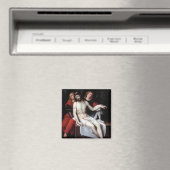 二人の天使に支えられた死んだキリスト(リバルタ) マグネット (インサイチュ (食洗機))