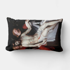 二人の天使に支えられた死んだキリスト（リバルタ） ランバークッション
