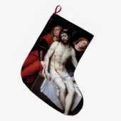 二人の天使に支えられた死んだキリスト（リバルタ） ラージクリスマスストッキング (正面 (吊り時))