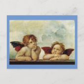 二人の天使のラファエ絵画ル、 ポストカード (正面)