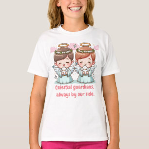 二人の天使、天の守護者。 Tシャツ