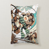 二人の女が船を出す アクセントクッション (正面(垂直))