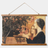 二人の女の子とオランダーbyグスタフクリムト 吊り下げ型タペストリー (正面)