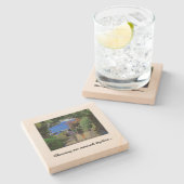 二人の女性歩くが一緒に私たちの瞬間を大切に ストーンコースター (横)