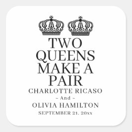 二人の女王がペアゲイレズ結婚ン スクエアシール