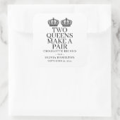 二人の女王がペアゲイレズ結婚ン スクエアシール (バッグ)