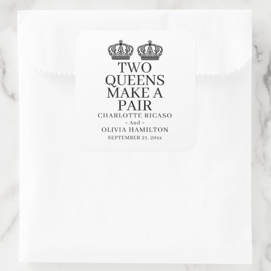 二人の女王がペアゲイレズ結婚ン スクエアシール (バッグ)