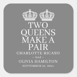 二人の女王がペアゲイレズ結婚ン スクエアシール