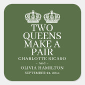 二人の女王がペアゲイレズ結婚ン スクエアシール (正面)