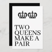 二人の女王がペアゲイレズ結婚ン 案内状 (正面/裏面)