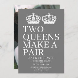 二人の女王がペアゲイレズ結婚ン 案内状