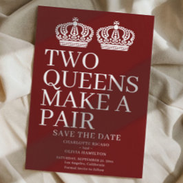 二人の女王がペアゲイレズ結婚ン 案内状