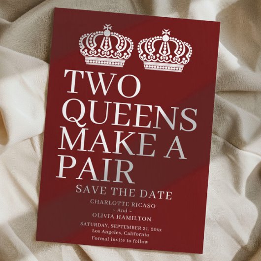 二人の女王がペアゲイレズ結婚ン 案内状