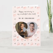 二人の愛を繋ぐアニバーサリー写真カード カード (正面)