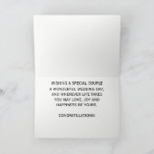 二人の新郎にとって抽象的な結婚式の日のおめでとう カード (内部)