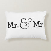 二人の新郎のゲイの贈結婚り物 アクセントクッション (正面)