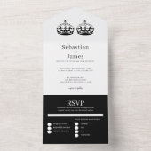 二人の王がペアゲイ結婚 オールインワン招待状 (内側)