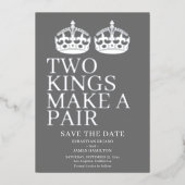 二人の王がペアゲイ結婚 箔招待状 (正面)