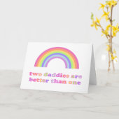 二人の田んぼが一つより優れている – ゲイ父の日 カード (黄色い花)