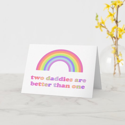 二人の田んぼが一つより優れている – ゲイ父の日 カード (黄色い花)