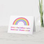 二人の田んぼが一つより優れている – ゲイ父の日 カード (正面)