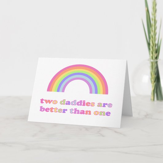 二人の田んぼが一つより優れている – ゲイ父の日 カード (正面)