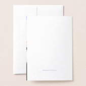 二人の結婚花嫁のスーツとドレス 箔カード (裏面封筒付き)