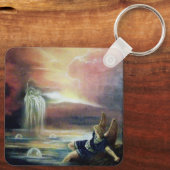 二人の聖ヨハネとエンジェル落ちたー キーホルダー (裏面)