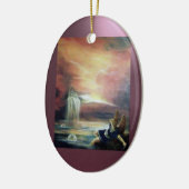 二人の聖ヨハネとエンジェル落ちたー セラミックオーナメント (左)