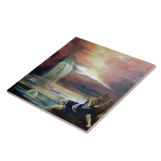 二人の聖ヨハネとエンジェル落ちたー タイル (側面)