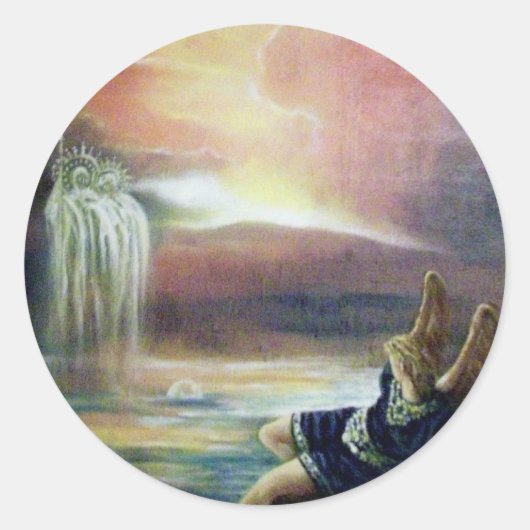 二人の聖ヨハネとエンジェル落ちたー ラウンドシール (正面)