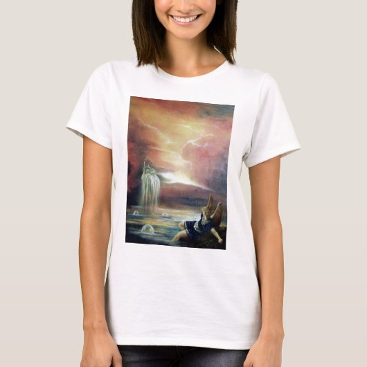 二人の聖ヨハネとエンジェル落ちたー Tシャツ (正面)
