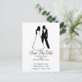 二人の花嫁が日付を結婚守る 案内ポストカード (スタンド正面)