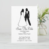 二人の花嫁が日付を結婚守る 案内状 (スタンド正面)