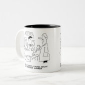 二人の若いドクターアニメ ツートーンマグカップ (正面左)