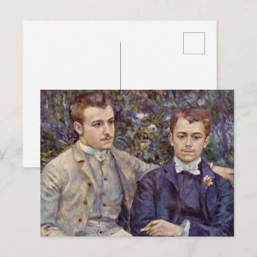 二人の若い男 ポストカード (正面/裏面)