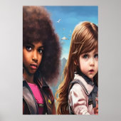 二人の親友 | AI Art ポスター (正面)