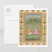 二人の貴族が小C座の風景に座っていた ポストカード (正面/裏面)